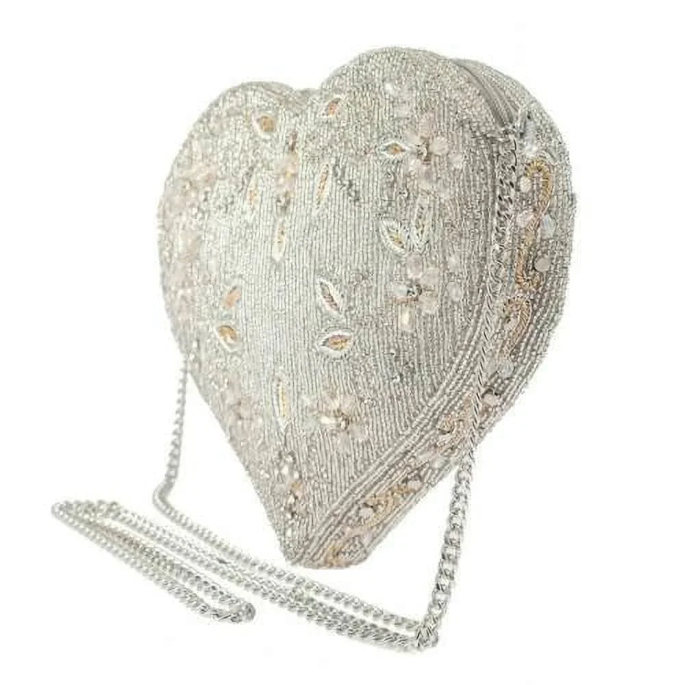 Handbag Love Silver Beaded Heart Frances Mary spring of Spark Crossbody
