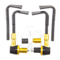 Gold Lever Hand & Block 7/8" 6mm Guard Universal Race End Bar