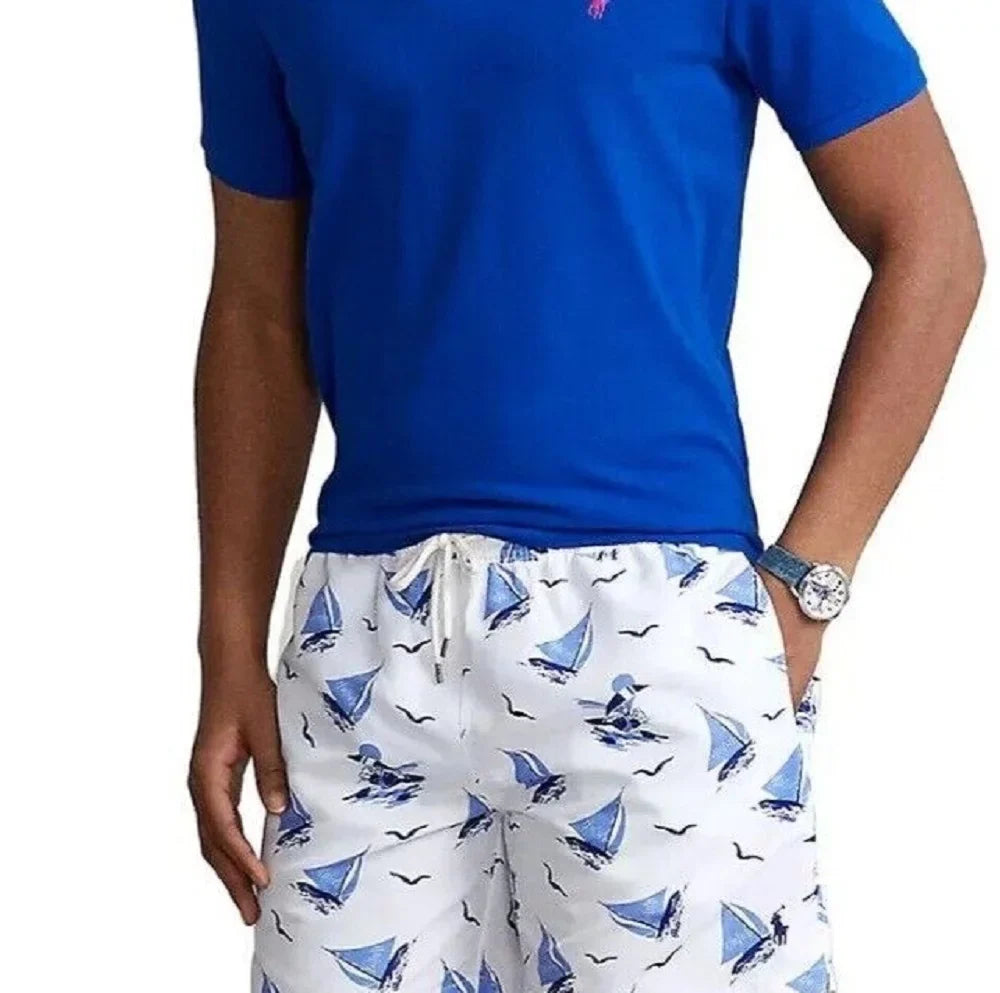 Ralph Traveler -Large Trunk Blue Polo Swim Men's Classic Size Lauren