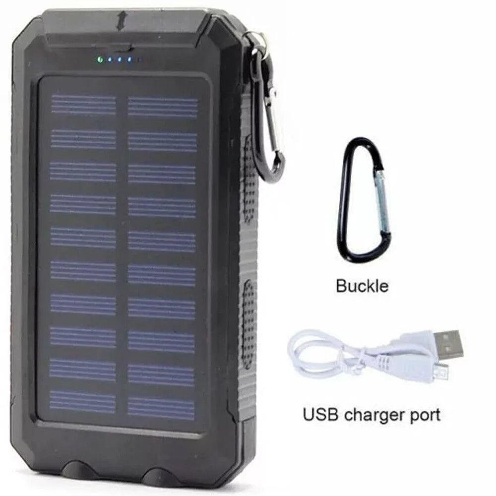 Cell Bank Charger Solar For Black Portable Phone Power 90000000mAh Super