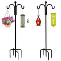 exterior, Feeder Plant Hooks Bird for with for Bird Shepherds Hanger Pack) Prongs, 5 Plant 76" Feeder, Poles Hooks Double exterior Upgraded Baskets(2