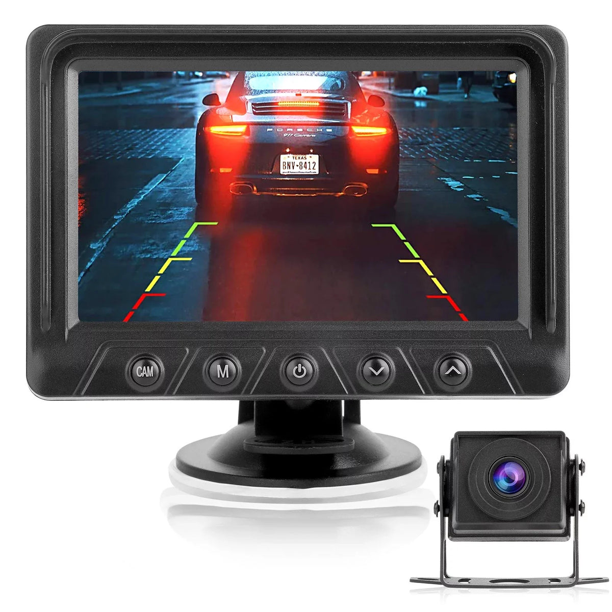 View Monitor Kit, Backup Monitor Reverse Night Waterproof TSV with Camera 1080P Rear Kit Vision, Camera