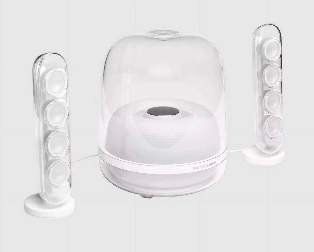 Kardon White Speaker Bluetooth SoundSticks Harman - HKSOUNDSTICK4WAM-Z System, 4 Refurbished Wireless Certified Restored 2.1