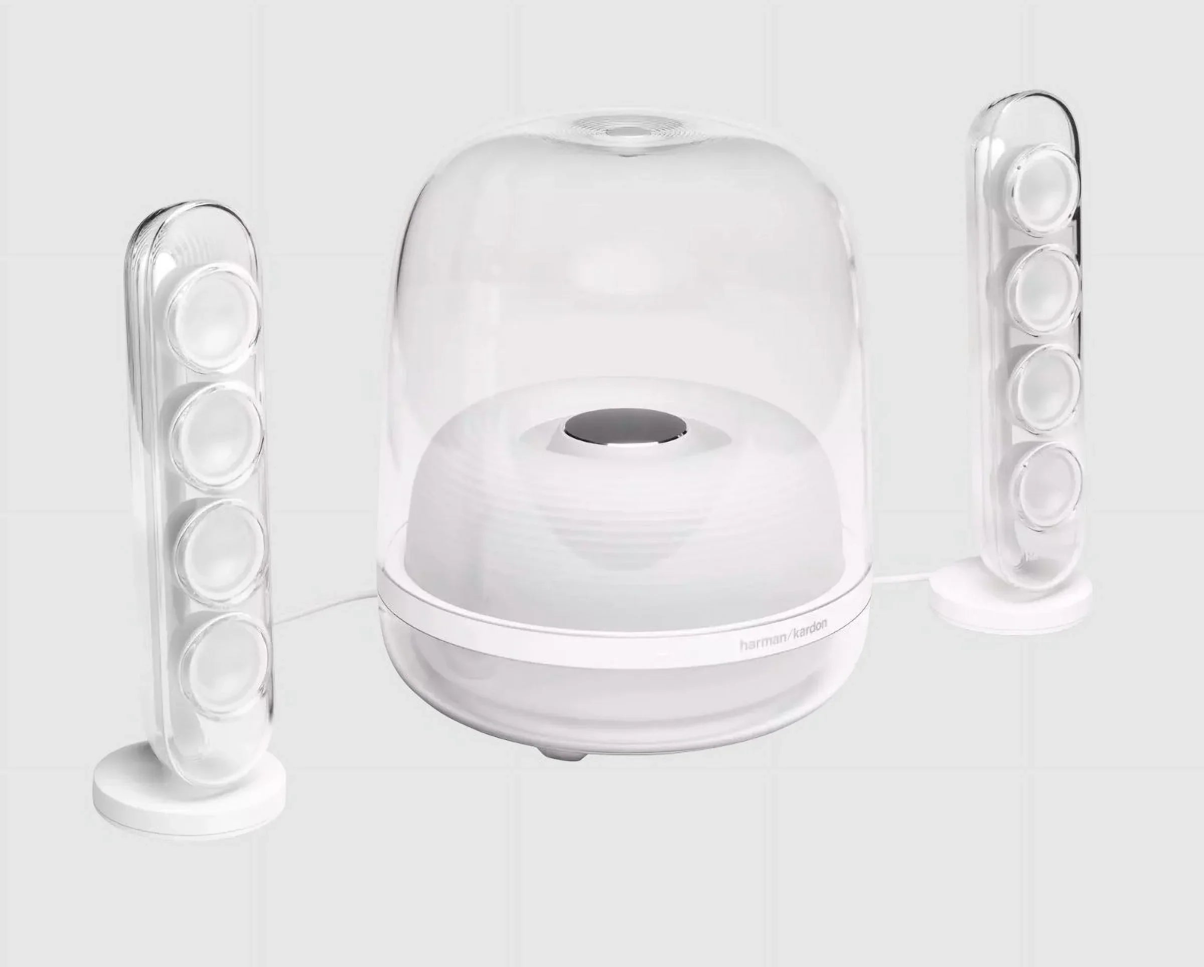 Kardon White Speaker Bluetooth SoundSticks Harman - HKSOUNDSTICK4WAM-Z System, 4 Refurbished Wireless Certified Restored 2.1