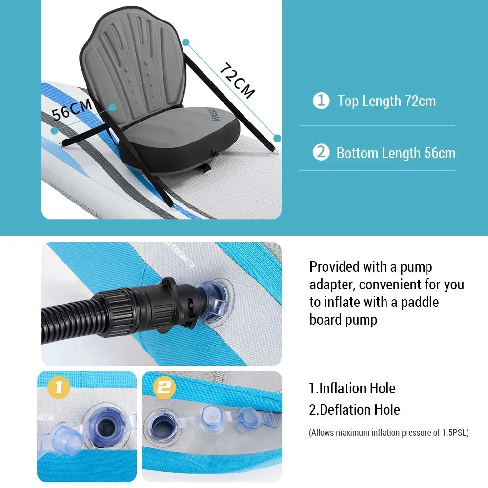'- for Back Adjustable Ultimate Comfort Kayak and Seat Support Detachable Arealer