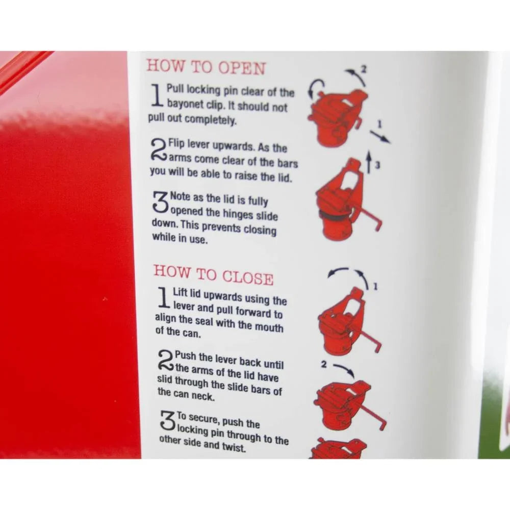 Authentic 20 Red USA Spout Can System, Liter JC0020RVS and Fuel Wavian NATO Jerry