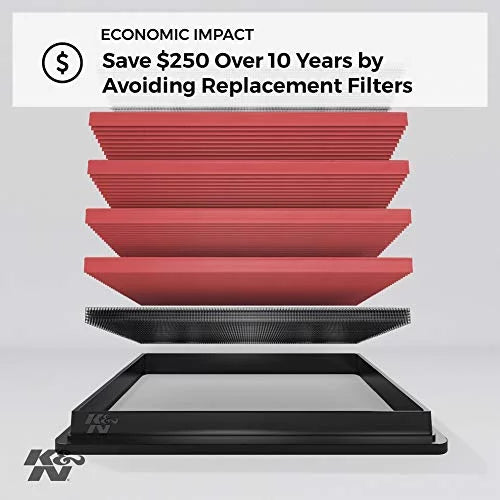 , 33-2399 Nissan/Infiniti/Suzuki/Fiat Replacement Filter: Performance, High Engine Filter: (370Z, Premium, 370 Skyline V6 FairladyZ, G37, QX50, 2007-2019 Washable, K&N Air EX37), Q60, Q40,