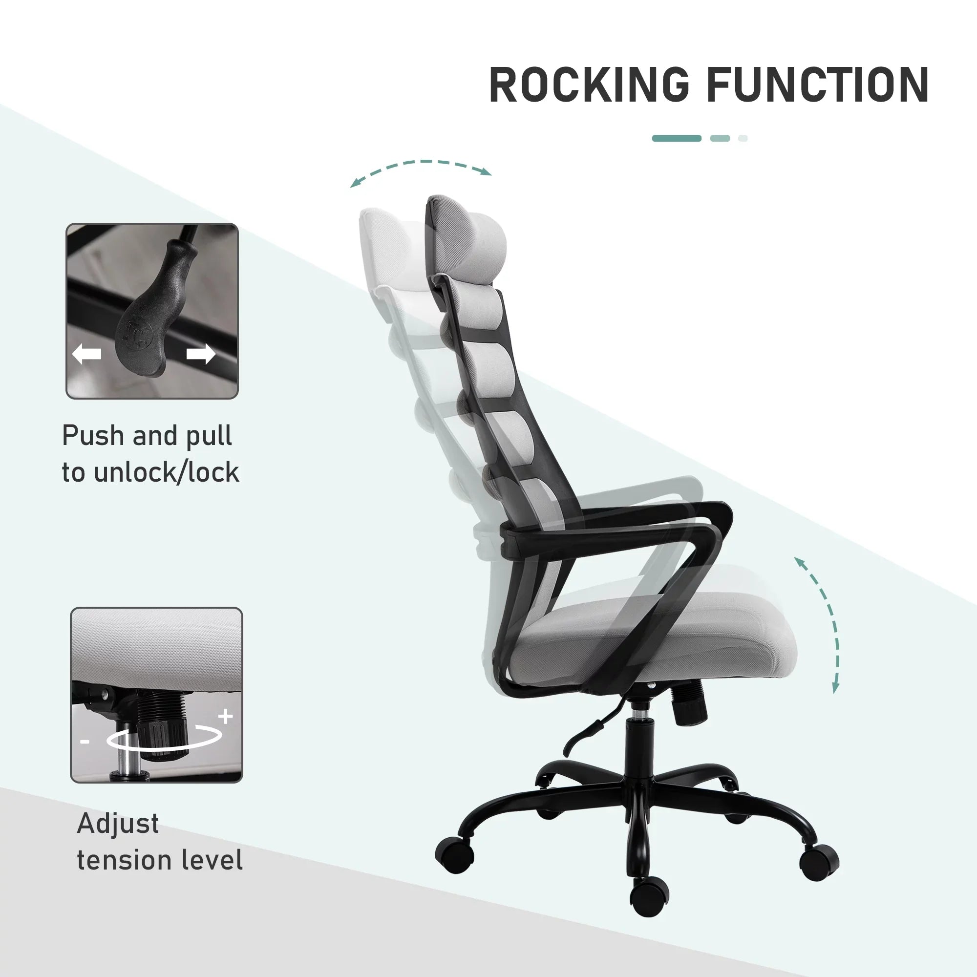 with lb. 26.75 Swivel Vinsetto Height, & Capacity, 275 Adjustable Chair Grey in Executive