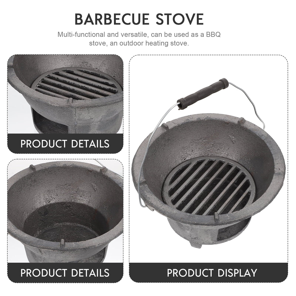 Tool Barbecue Barbecue Cast Iron Stove exterior BBQ Camping Charcoal Stove