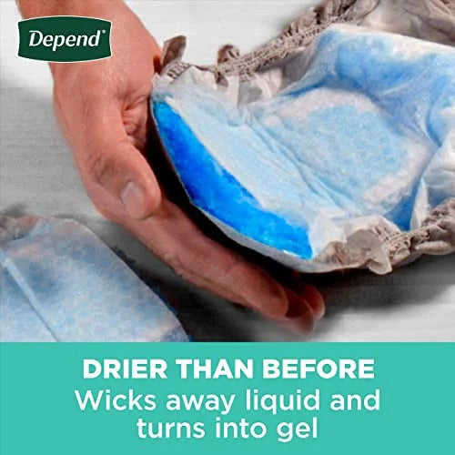 Depend Depend (Formerly Underwear Fit-Flex), Disposable, Men 26 Protection Maximum, Count, Packaging Grey, May Adult Incontinence for Fresh Extra-Large, Vary