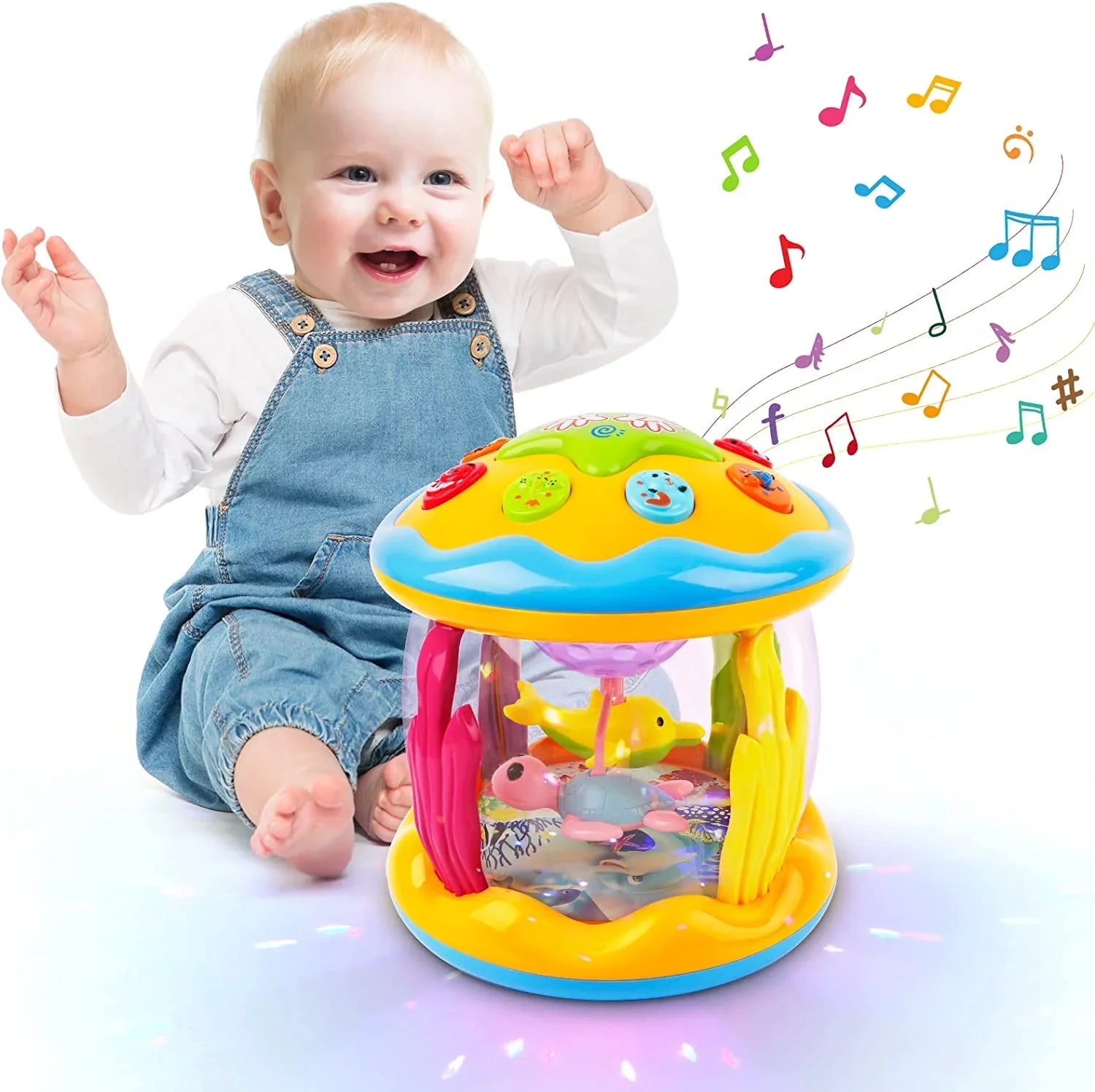 Baby Infant Toddlers Toys Up 1 Musical Toys Light for in Educational Learning Toys,Ocean 6-12 Months,4 Projector For Rotating