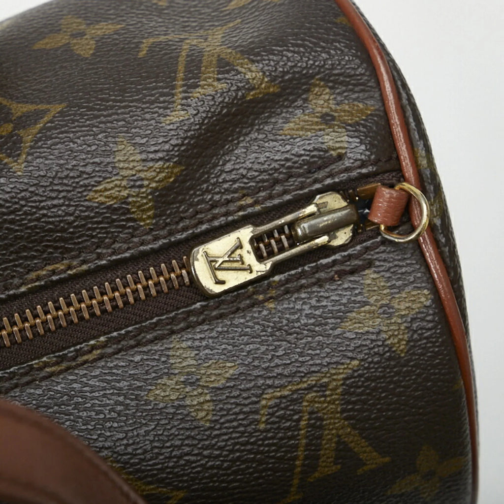 M51385 (Old) PVC Handbag Ladies Brown 30 Leather Monogram Papillon (Good) Pre-Owned