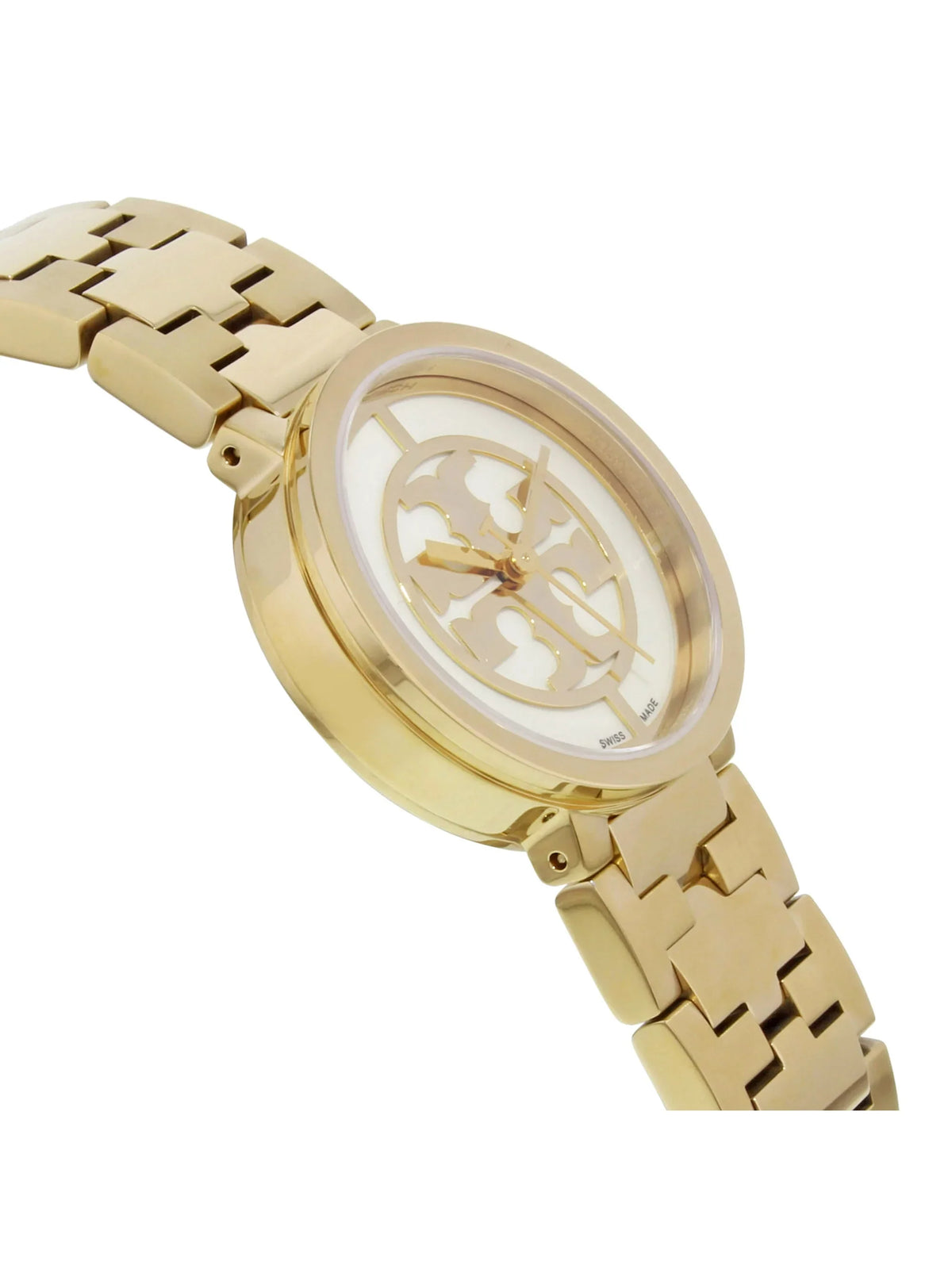 Gold Stainless Quartz Pre-Owned Tone (Good) TRB4030 Reva Ladies 21mm Watch Tory Steel Burch