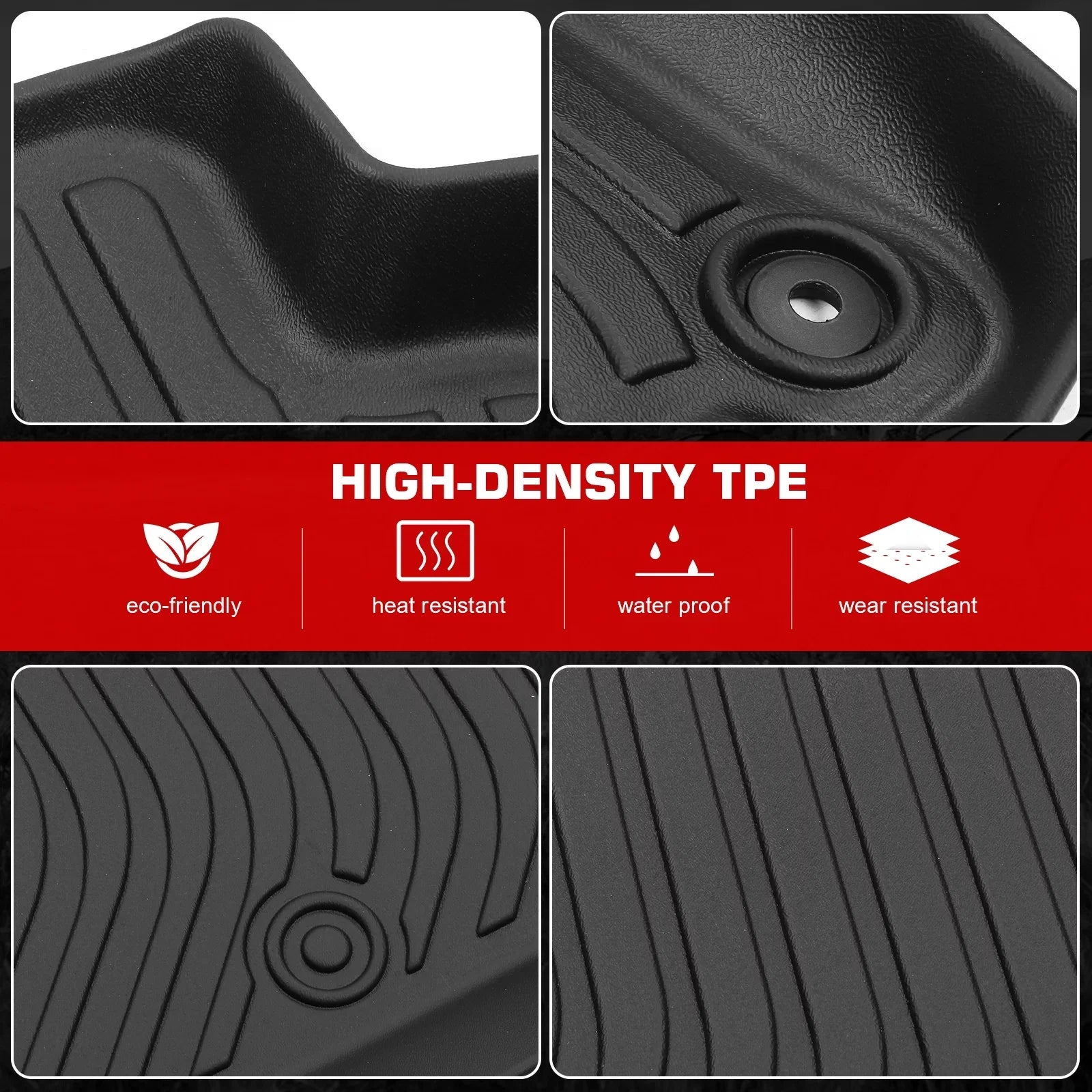 '+ Mats Accessories All Interior Anti-Slip Full 2022-2024 Moistureproof Ikon Front Climatic Liners Motorsports Fits Black 2nd Honda Trunk Floor Row Mat, Shield Storage Set with Floor & 3D Civic