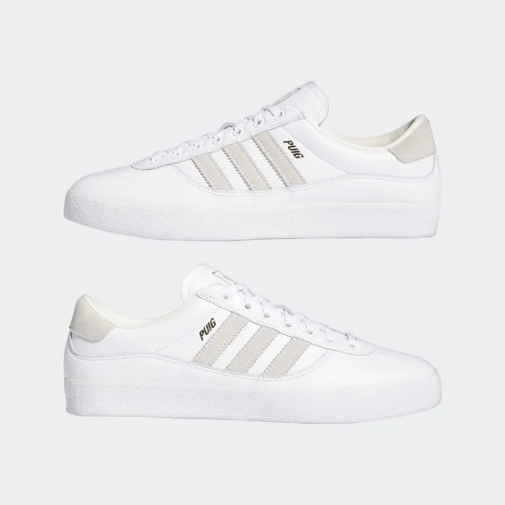 Puig Indoor Shoes 9.5 - White/White/Customized - Adidas