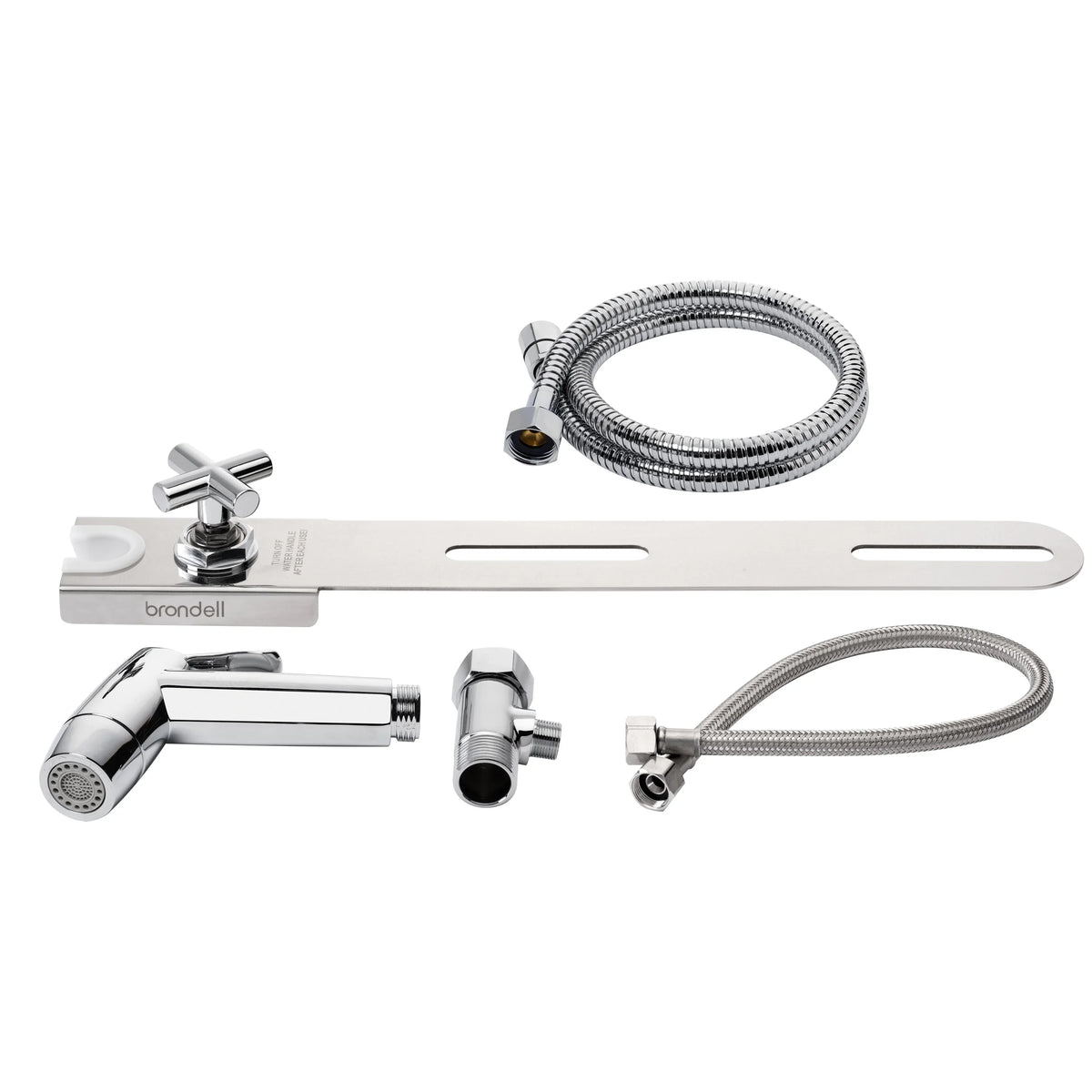 Holster Shut Brondell and off in Hand-Held Bidet Silver CleanSpa Integrated Easy Sprayer with