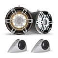 Fits 1.31"-2.5" Universal Fusion Mount Sports Brackets, Speakers - with Bars Grille Gray Tower Pair, -FLT883SPG Fixed 8.8"