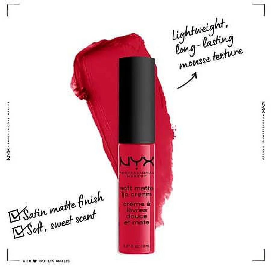 NYX Professional Makeup Cream Liquid 0.27fl 2 Amsterdam Soft Pack oz Lip Lipstick, Lightweight of Matte