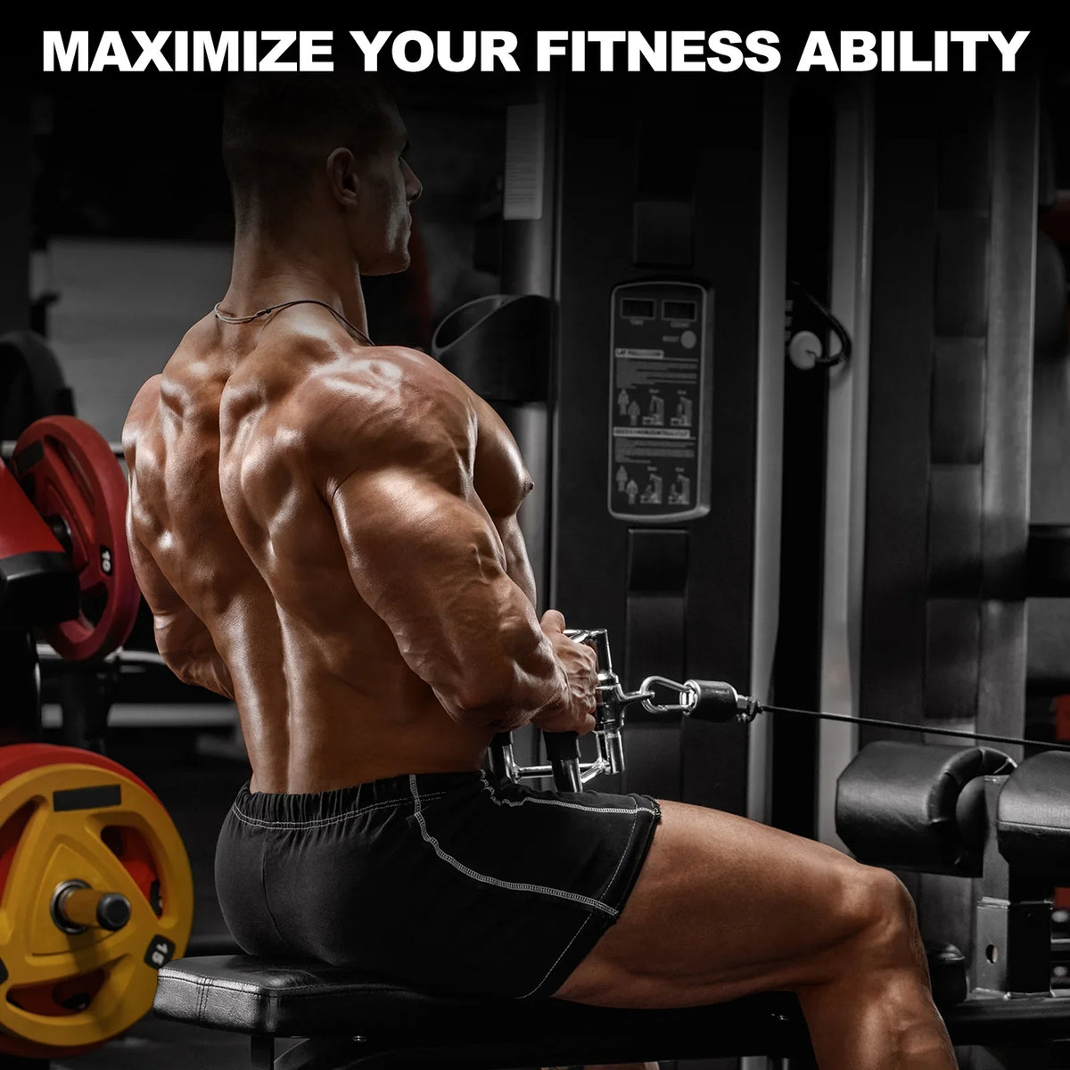 Gym Tricep for Silver Down Cable Machine Accessories, Attachment Press