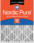 Filters 15 5/8) Nordic 20x24x4 MERV Air Carbon (3 1 Pleated Pack Plus Pure