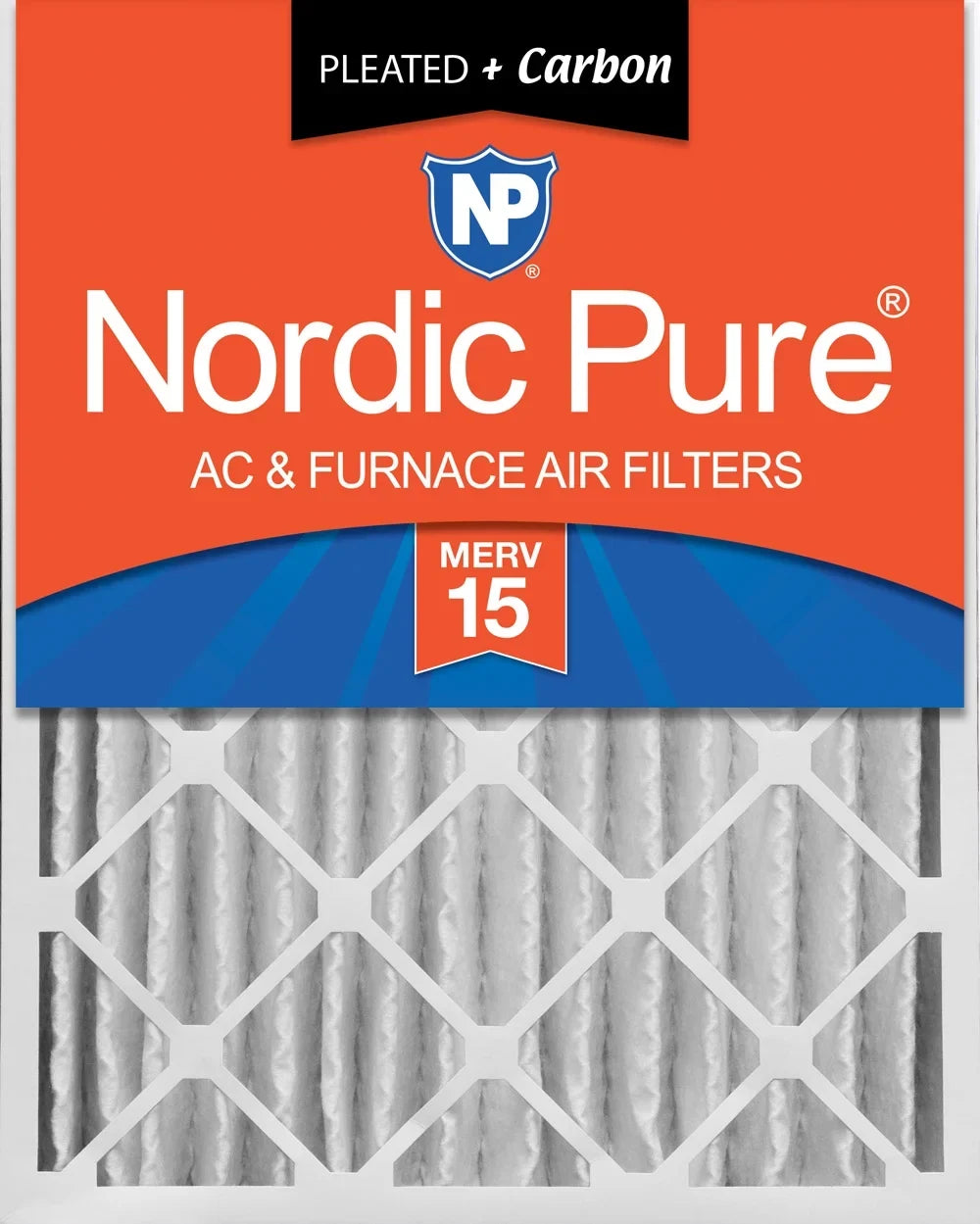 Filters 15 5/8) Nordic 20x24x4 MERV Air Carbon (3 1 Pleated Pack Plus Pure