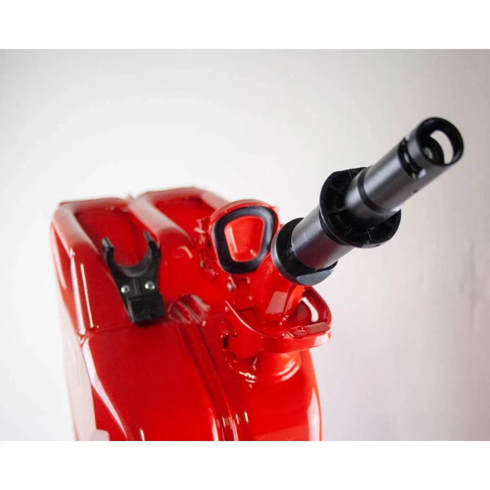 Authentic 20 Red USA Spout Can System, Liter JC0020RVS and Fuel Wavian NATO Jerry