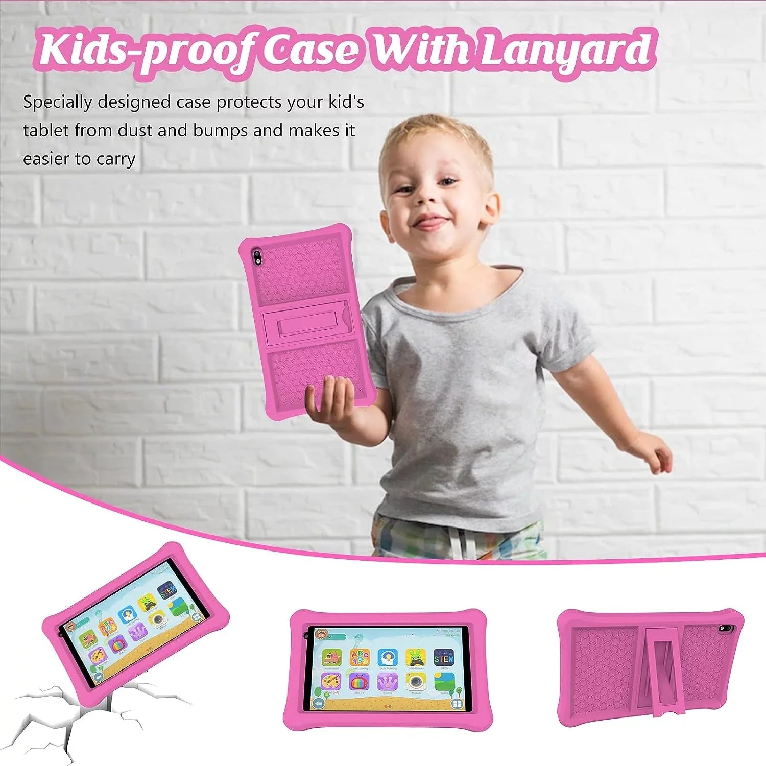 Camera, for with Dual WiFi, Bluetooth, Certificated, Kids Toddler for Control Kids Tablet, 11 Google 2GB inch Androrid Case, Parental Tablet Learning 32GB 7 Tablet Tablets, Tablet