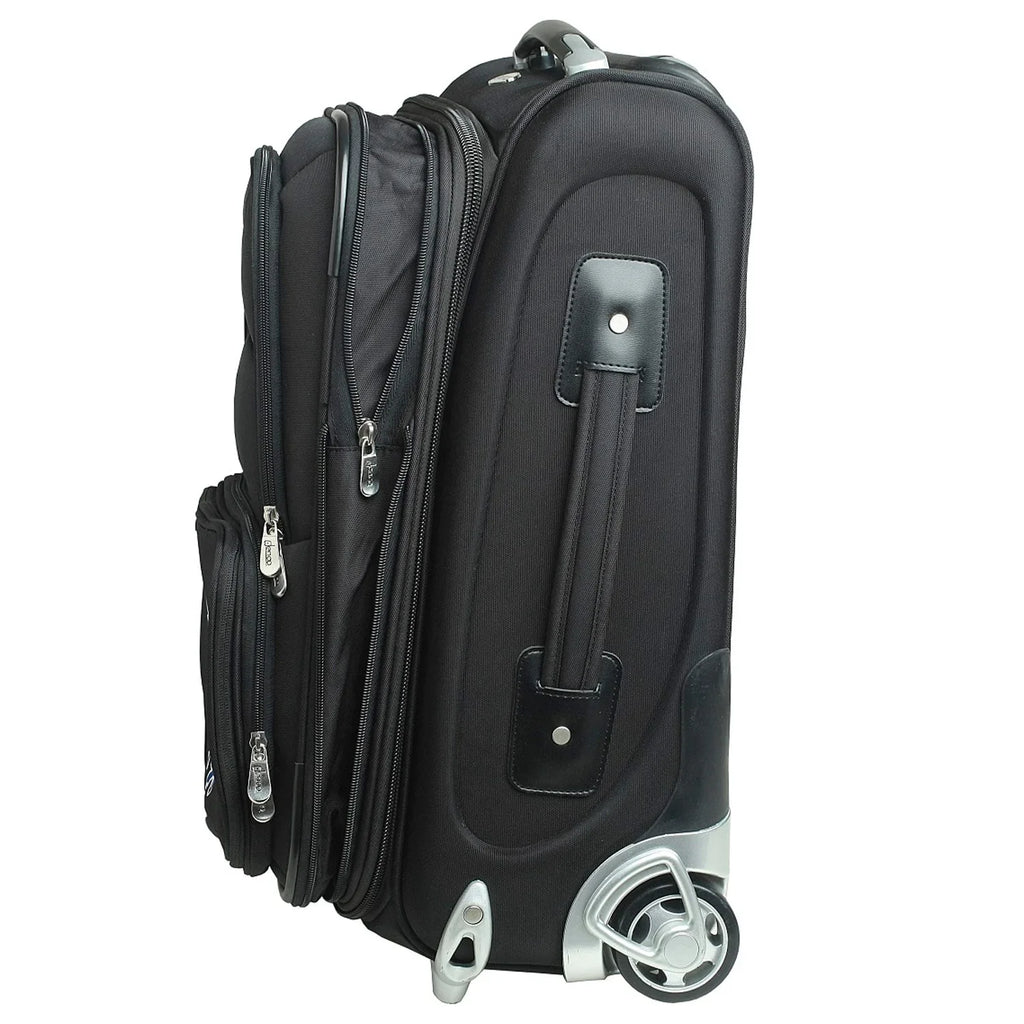 Black Rolling Jayhawks Softside Carry-On MOJO Kansas 21" Suitcase