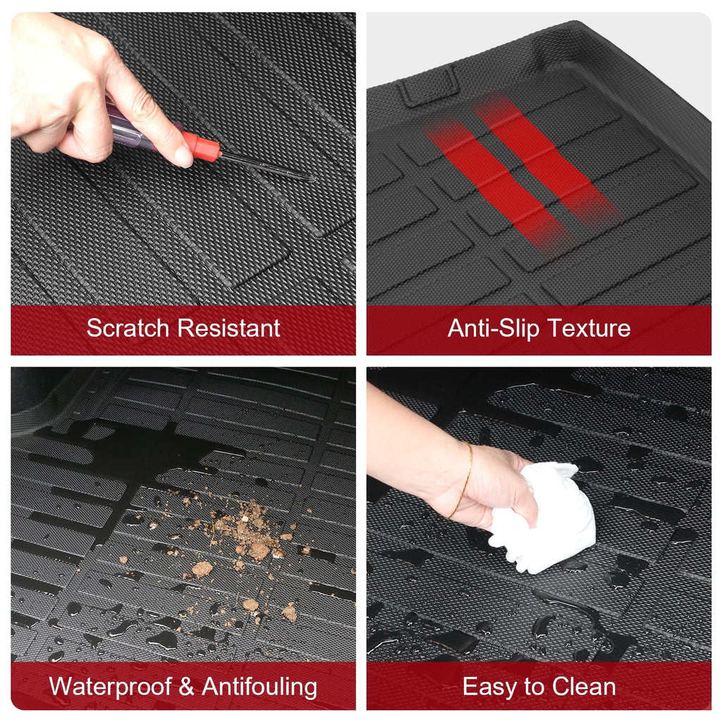 Floor Cargo 3D Front Row Protection Ikon Honda Climatic Molded With -V, 2023-2024 Mat Carpets Shield Trunk Boot All Black 1st & Fits Rear Motorsports Liner Tray Protector Mats 2nd Pad