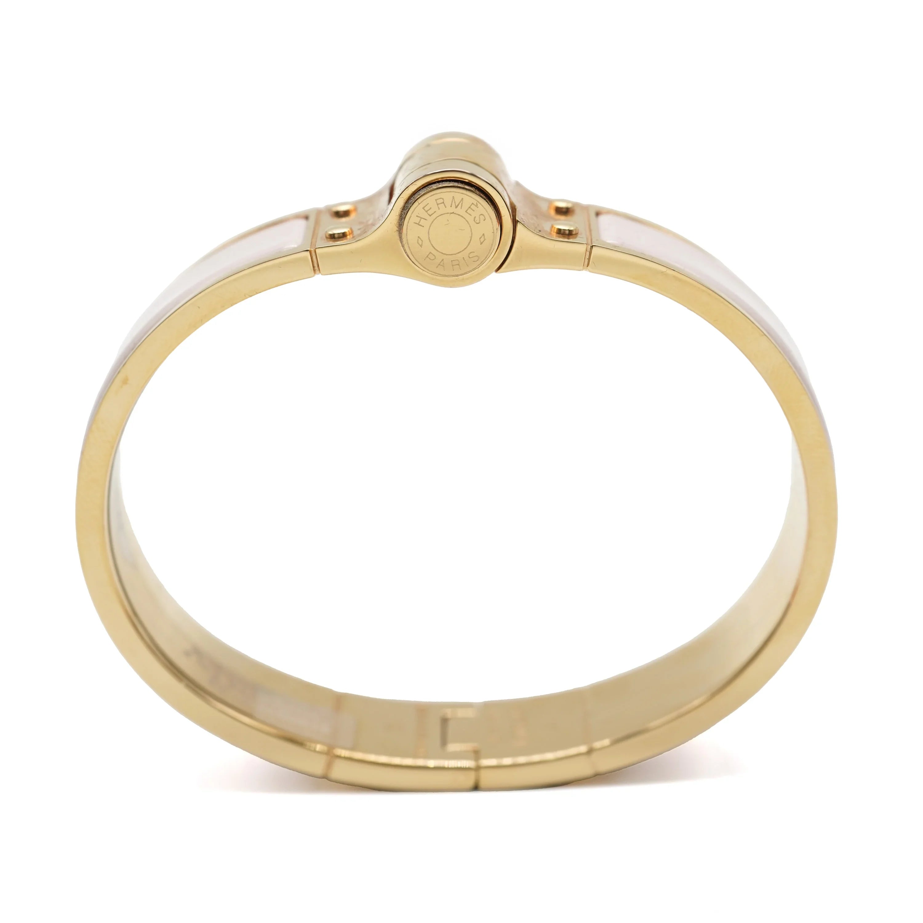 Hinged Rose In Charniere Uni Narrow Bracelet Candeur Pre-Owned Hermes