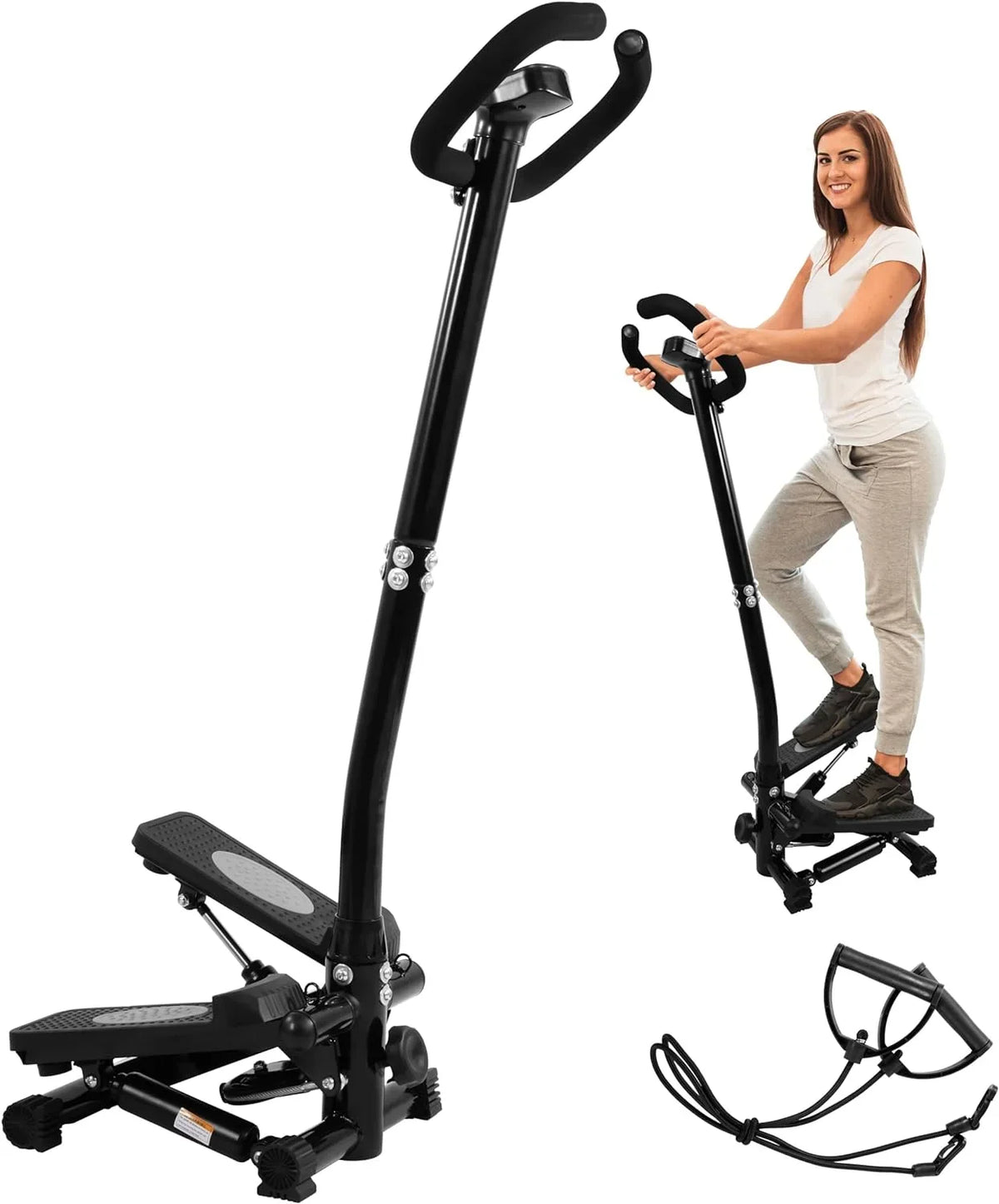 with Mini Stair Machine Stepper or Adjustable Fitness Handle Stepping Bands, Resistance Without Signature with Stepper