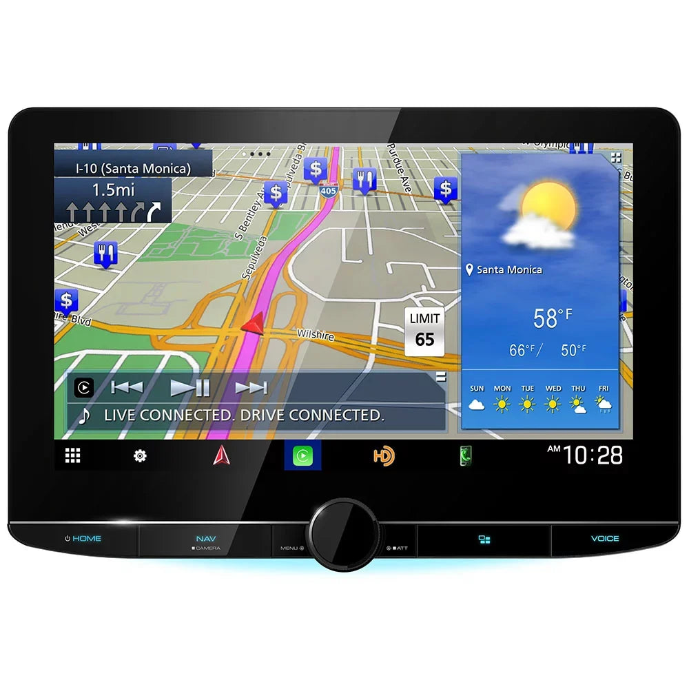 Universal Receiver CMOS-230 Navigation and Kenwood New Backup 10.1" Camera DNR1007XR