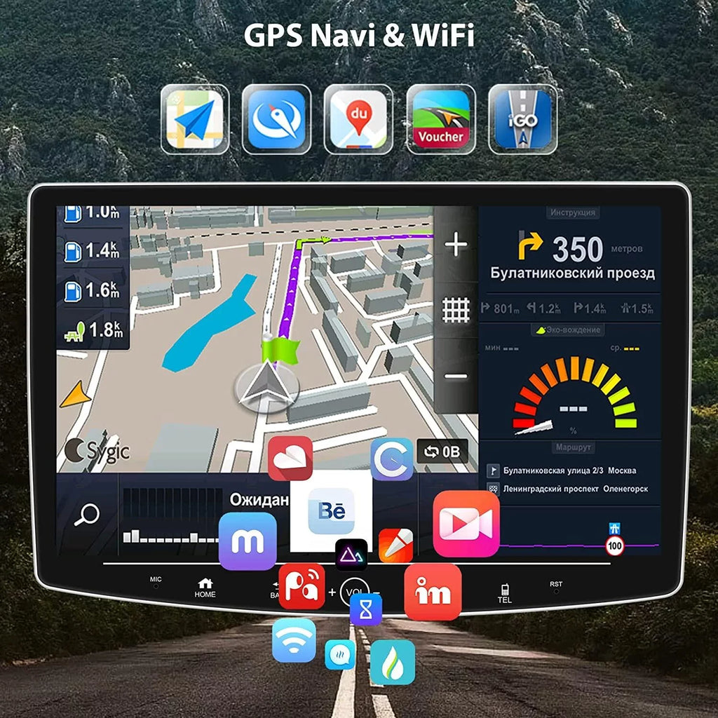 10.1'' Single Android 11 ,with Carplay Wireless Podofo Screen Apple Radio Cable Car Microphone&Backup 1 Camera Audio Bluetooth Touch Auto 2+32G Stereo Android