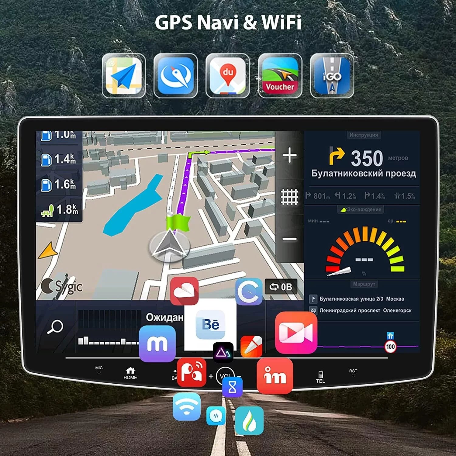 10.1'' Single Android 11 ,with Carplay Wireless Podofo Screen Apple Radio Cable Car Microphone&Backup 1 Camera Audio Bluetooth Touch Auto 2+32G Stereo Android