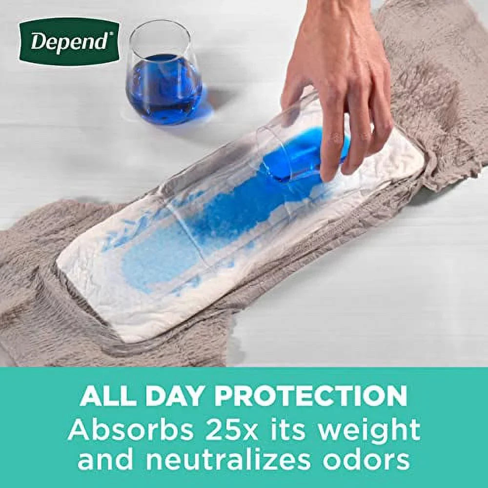 Depend Depend (Formerly Underwear Fit-Flex), Disposable, Men 26 Protection Maximum, Count, Packaging Grey, May Adult Incontinence for Fresh Extra-Large, Vary