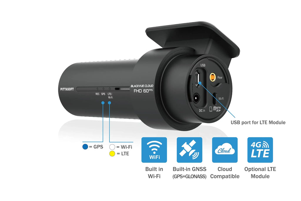 Dashcam Cloud Image GPS, Full | Back-Illuminated DR750X-2CH Optional 64GB Dual Parking HD Monitor Mode | Voltage LTE via Sensor STARVIS | Built-in Wi-Fi, LTE Plus Module | BlackVue