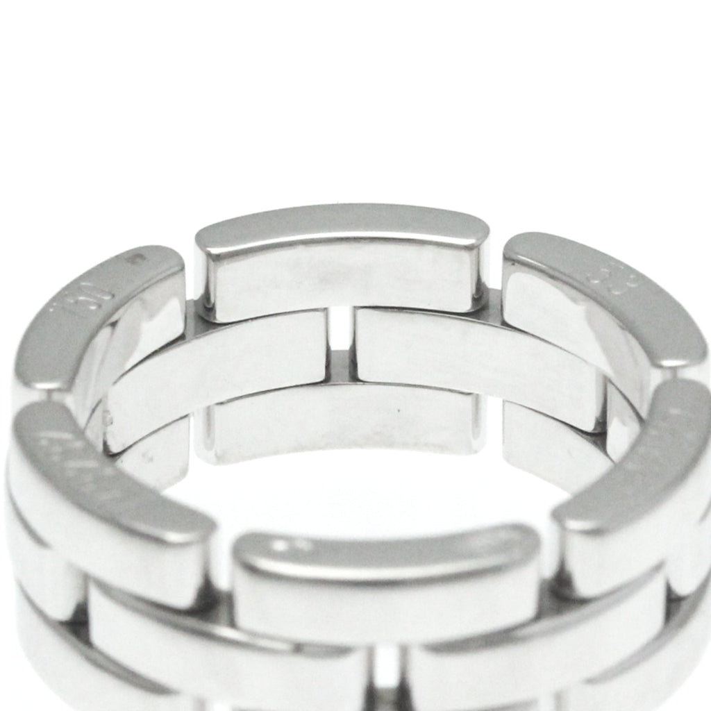 Pre-Owned Silver Stone Cartier Maillon Ring Band Fashion Ring White No (18K) Gold (Good) Panthère