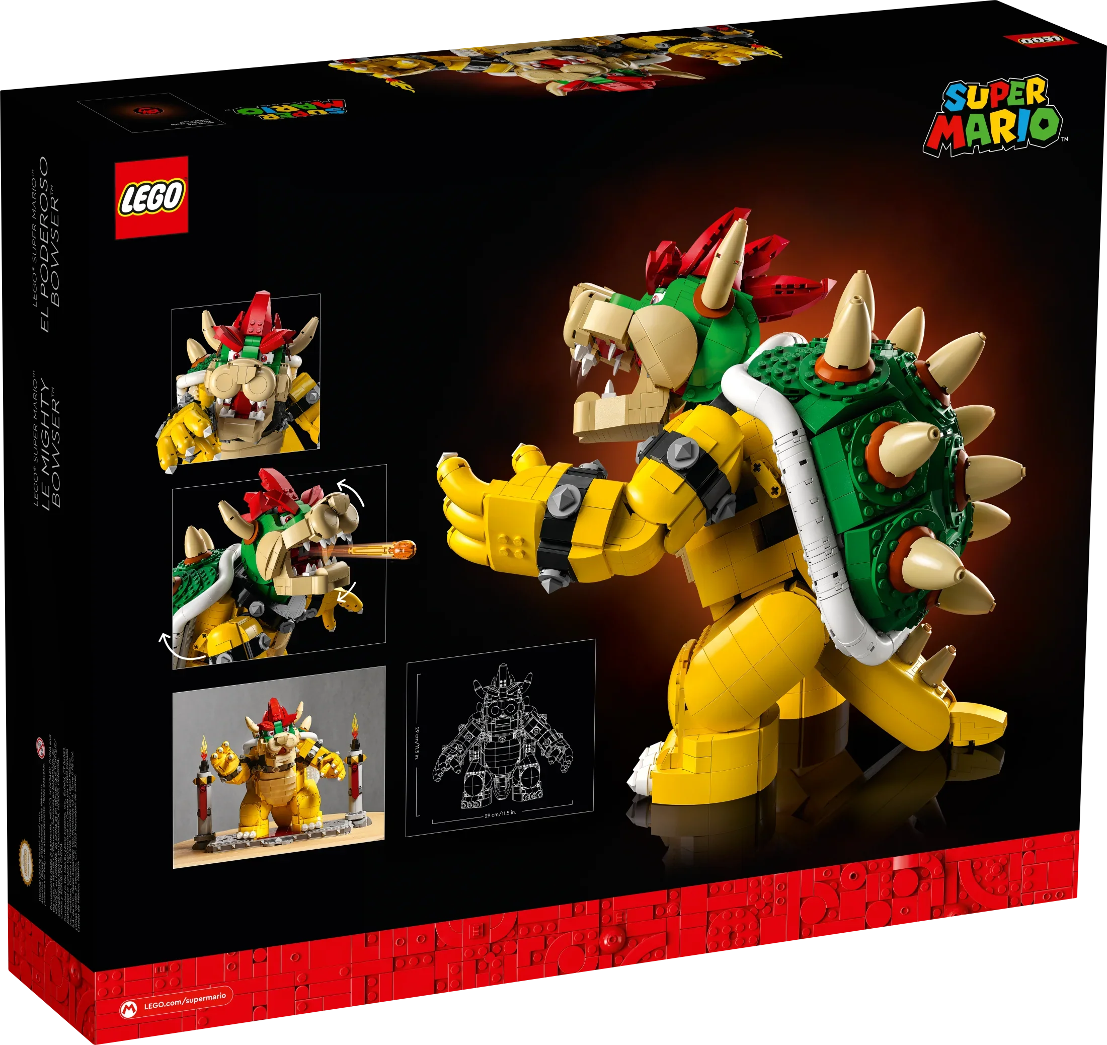 Figure Character and 3D Battle Bowser, Mighty Posable Mario for Kit, Collectible Display Mario Platform, Super The Idea of with Fans Video Bros, 71411 Game Toy Build Super