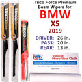 (Set Performance X5 Beam Wipers w/Rear 2019 Wiper 3) of