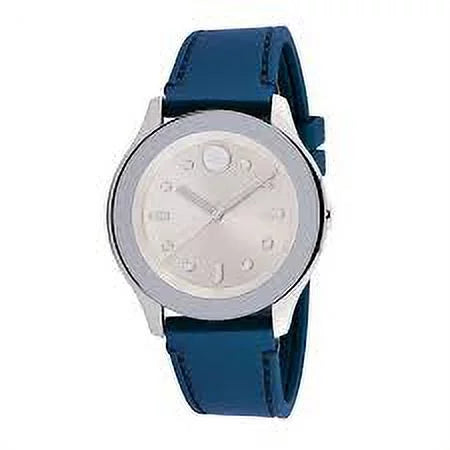 3600715 Watch Green Dial Movado Strap Women Bold Swiss Silver Silicon