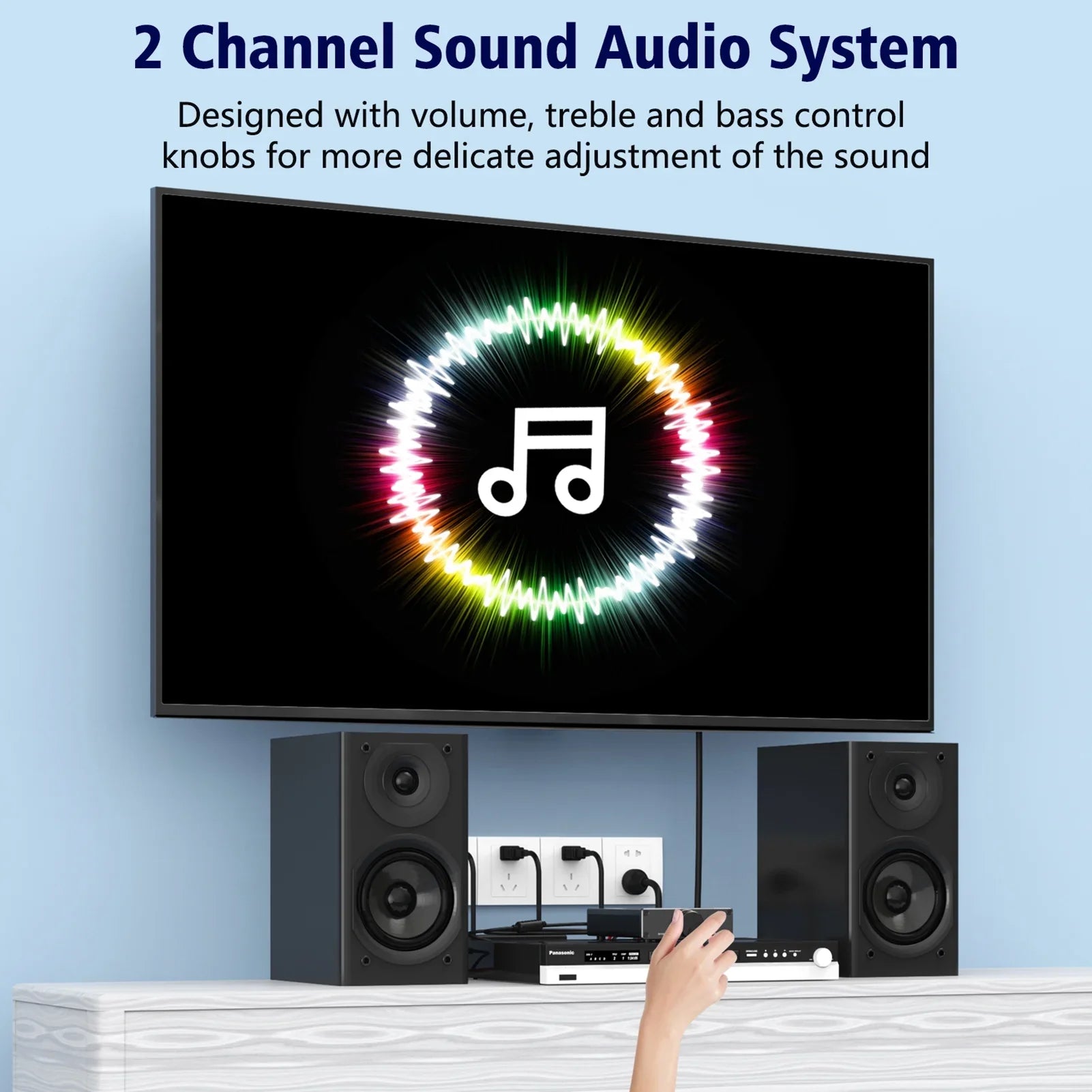 Desktop X Digital TPA3255 Lixada Audio Channel Home Stereo 2.0 Active 2 Speakers Plug-and-Play 300W for Amplifier
