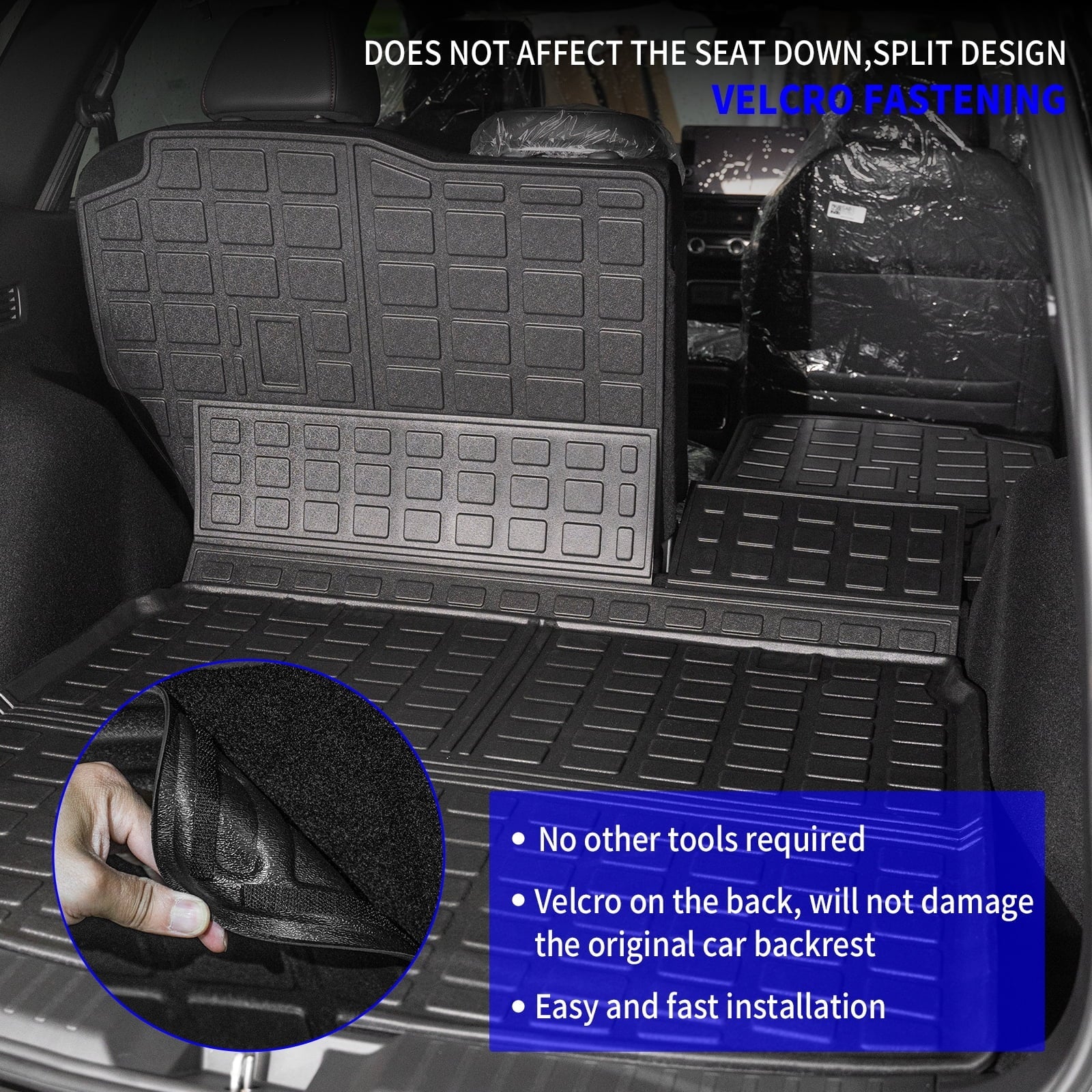 Trunk Honda Cargo Mats) (Fit Accessories Seat -V Upper Honda 2024 Cargo Protector 2023 with Liner Mat+Backrest Back Mat Trunk Deck, Mat Fits Shield Hybrid