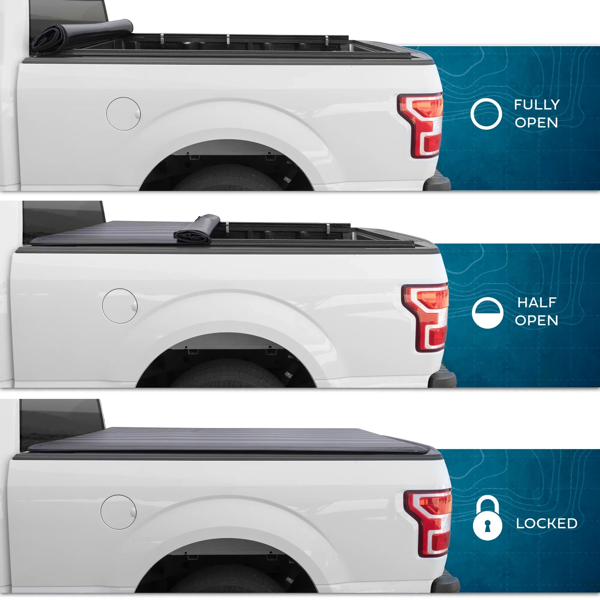 Truck ft 1500 Black Climatic 2500/3500 2002-2023 Bed Flag for Retractable Soft Roll-up Tonneau Protector 2003-2020 All 6.4 Ram Shield