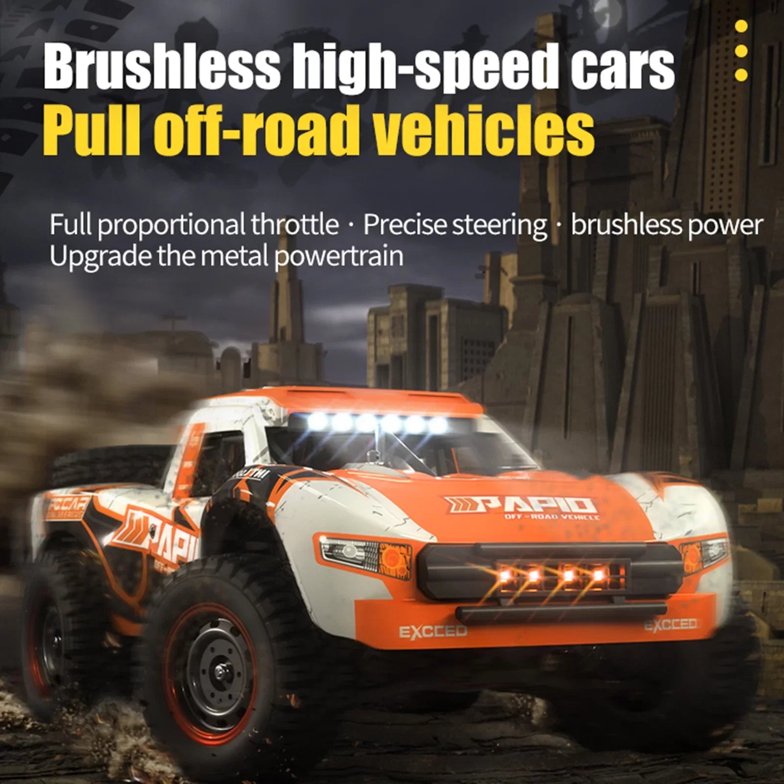 4WD 2.4GHz Pinnaco Truck Off-road Control Remote Proportional 70km/h Car Speed Brushless