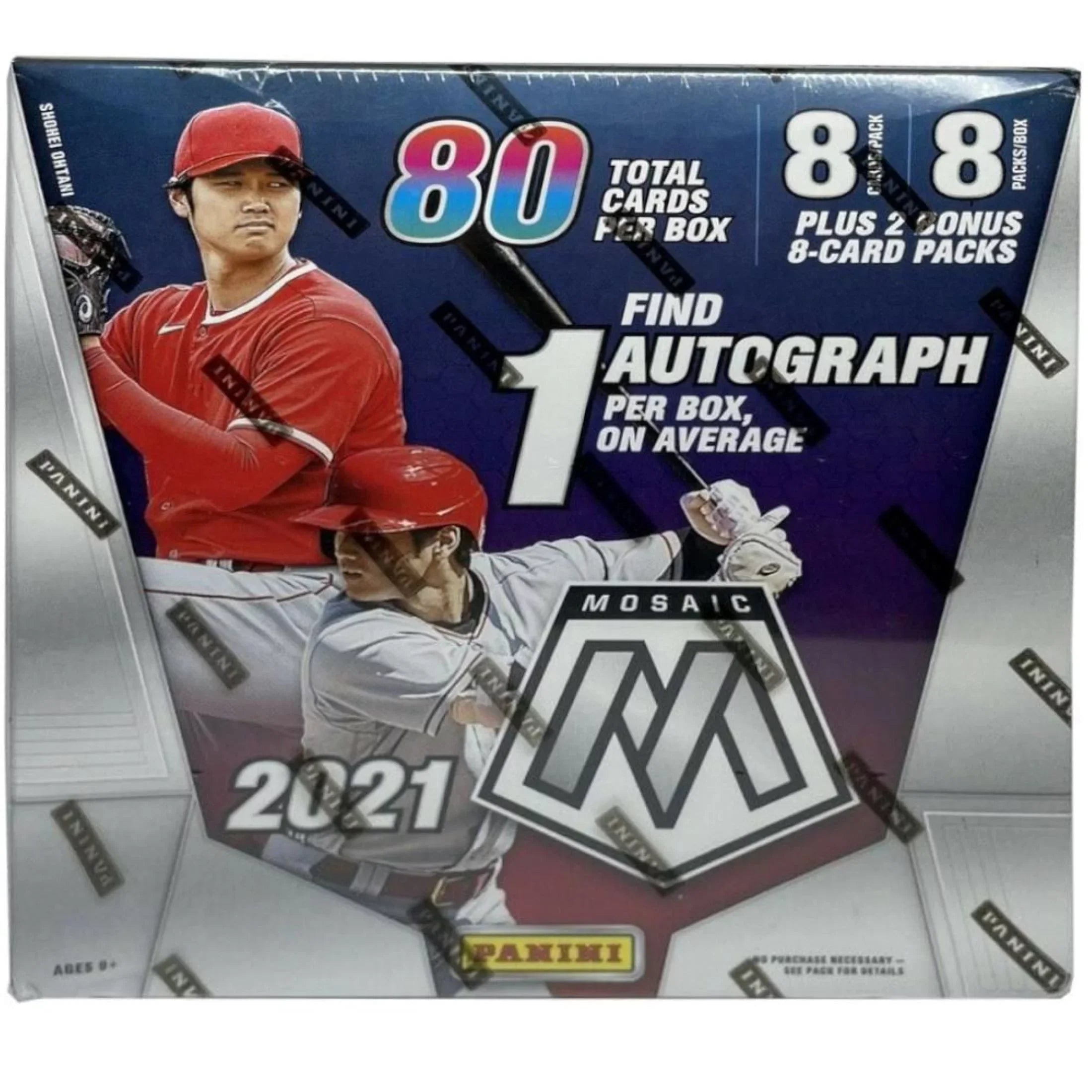 (12 & Box Reactive 8 Panini Card Trading Reactive 8 Packs, Red Mosaic Parallels) Baseball Autograph, 1 Yellow 2021