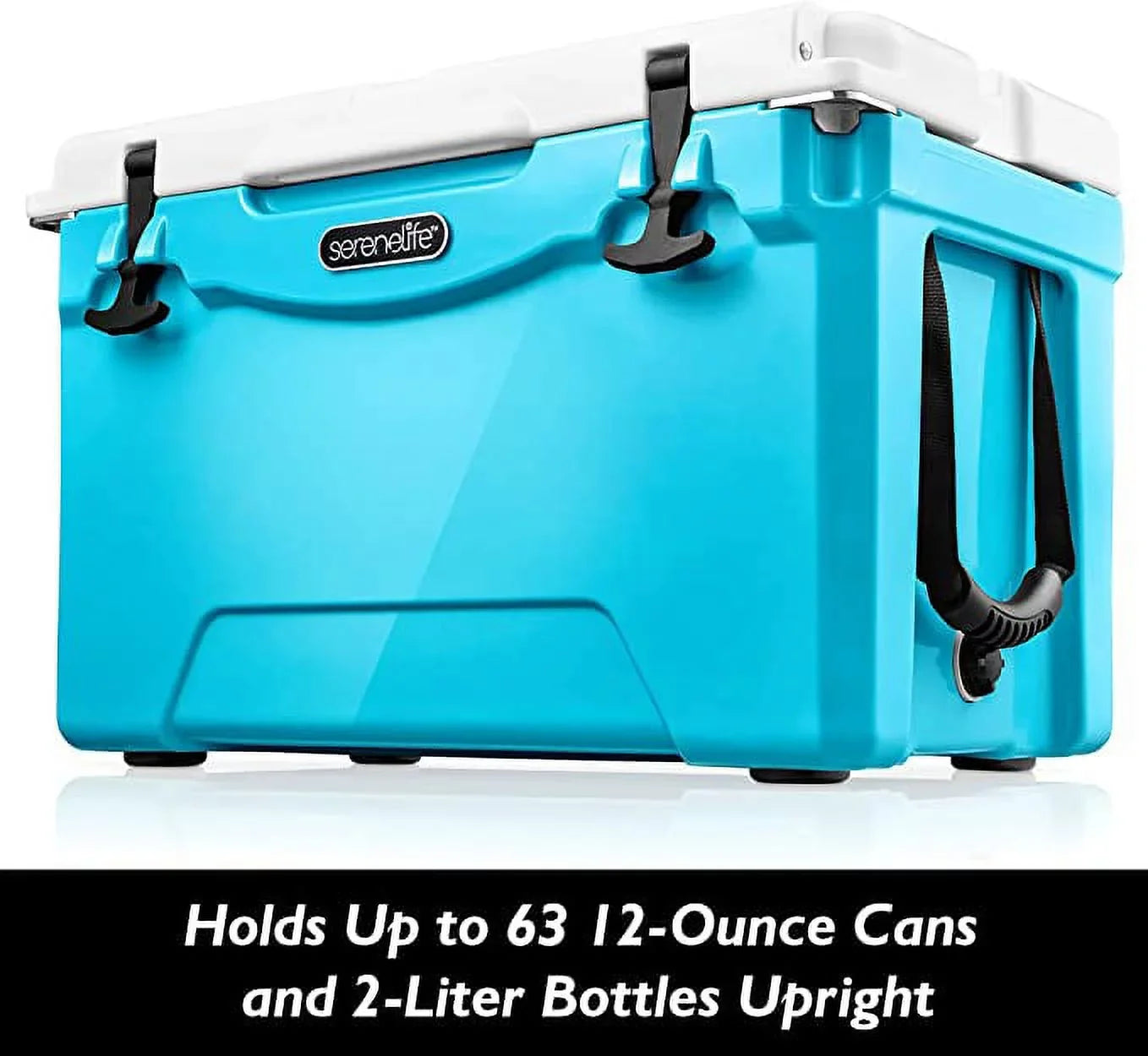 to Box Cooler Cans, SereneLife Heavy Duty Up 5 35-Quart Ice Blue 63 Up to Keep Portable Holds Days,