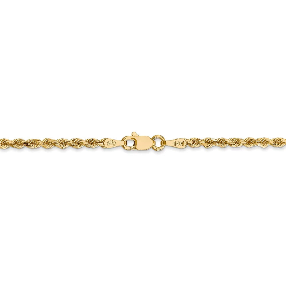 with Teens; Diamond Men Rope Clasp Gold Adults 14kt Chain Yellow Chain for Cut and Bracelet; Lobster Women for 2.25mm Real and