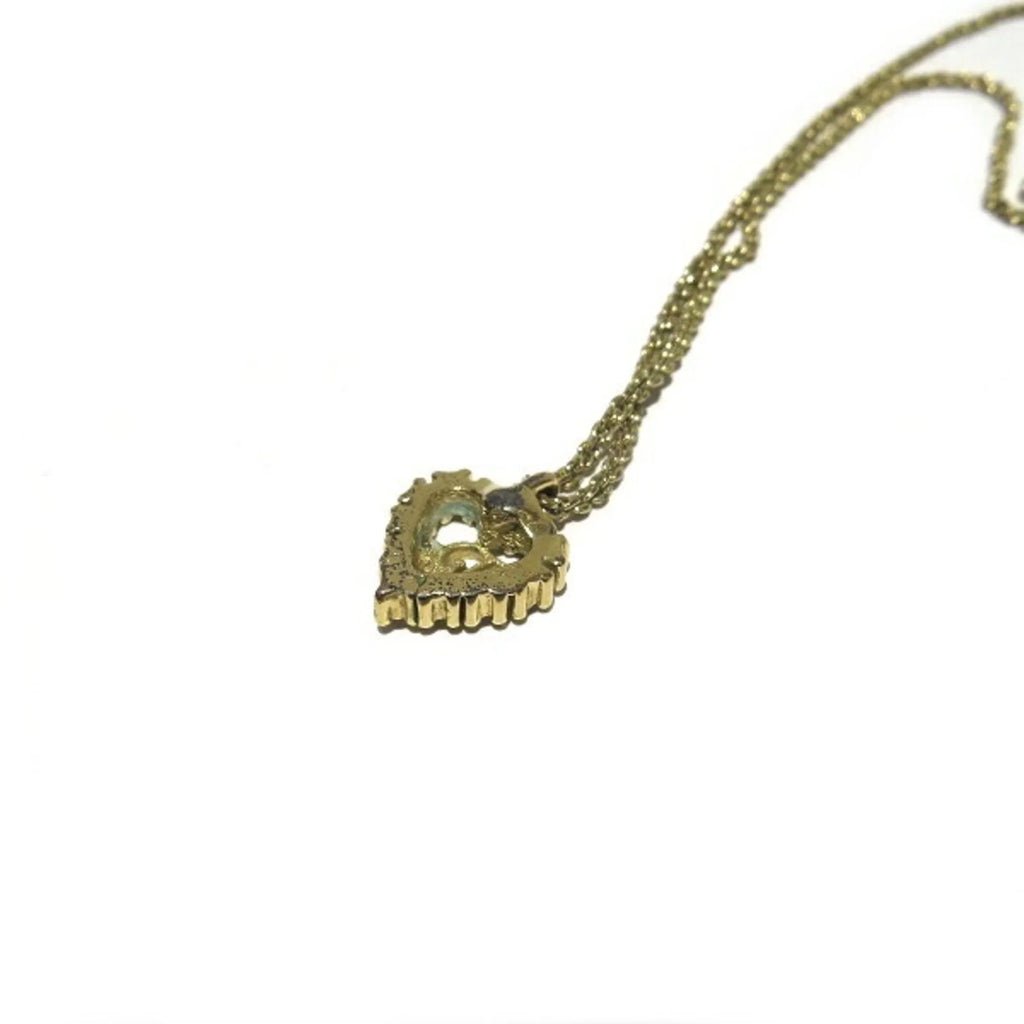 Dior Gold Necklace (Good) for Motif Pre-Owned Women Christian Accessory Heart