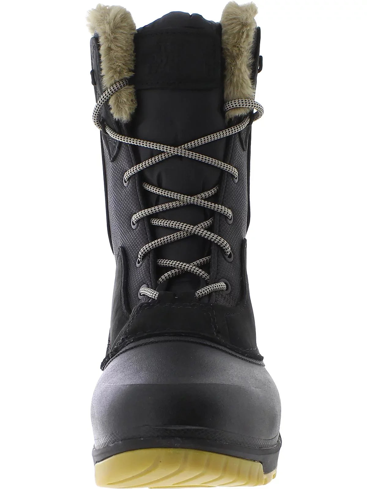 Womens Face Faux Fur Snow Boots & North Leather Winter