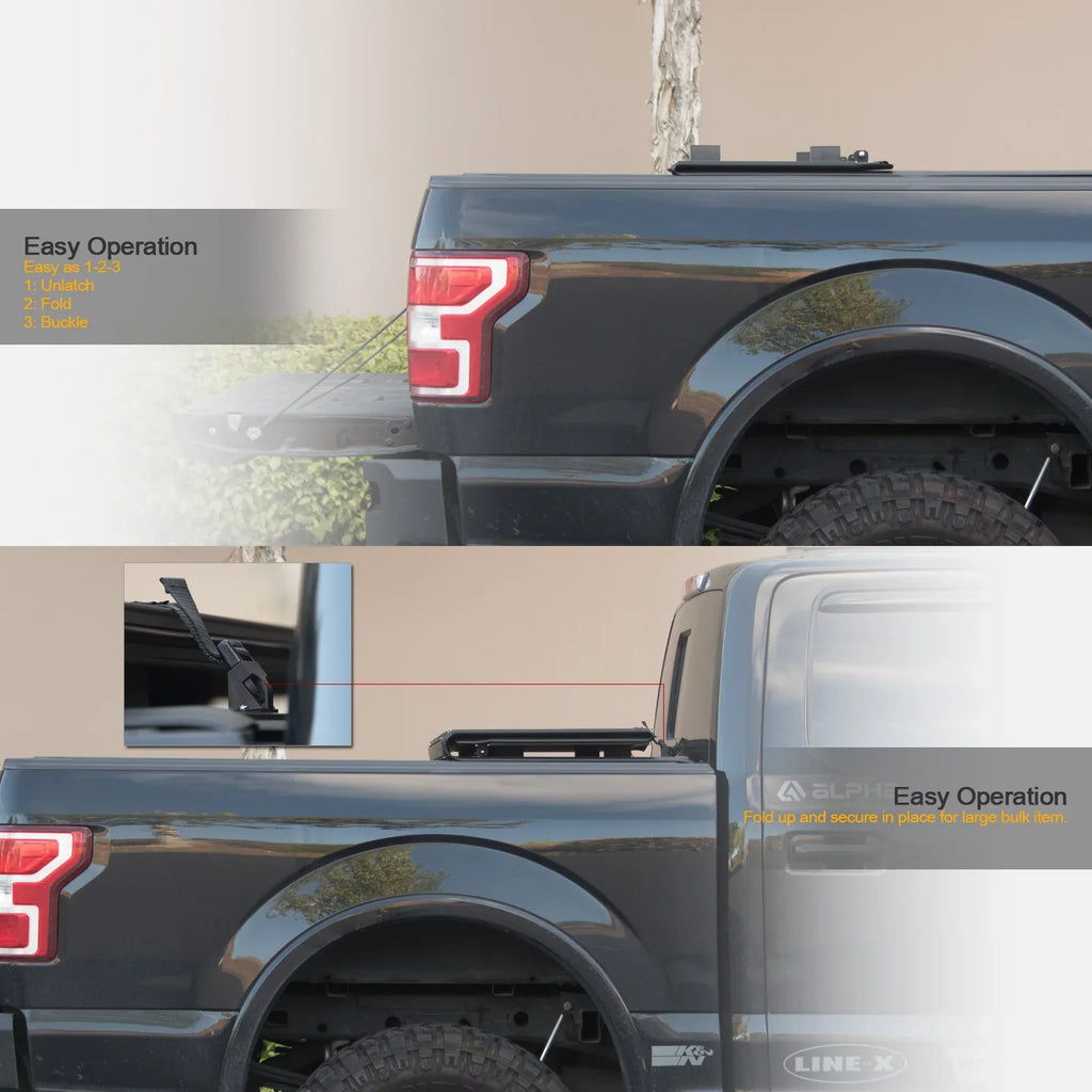 642167822394 Tri-Fold - Black New Low Shield Aluminum Ram Body Tonneau 2019-2022 For 1500 Stehlen Short Matte ( Bed Profile ) 5.7 68.4" Feet Style Hard
